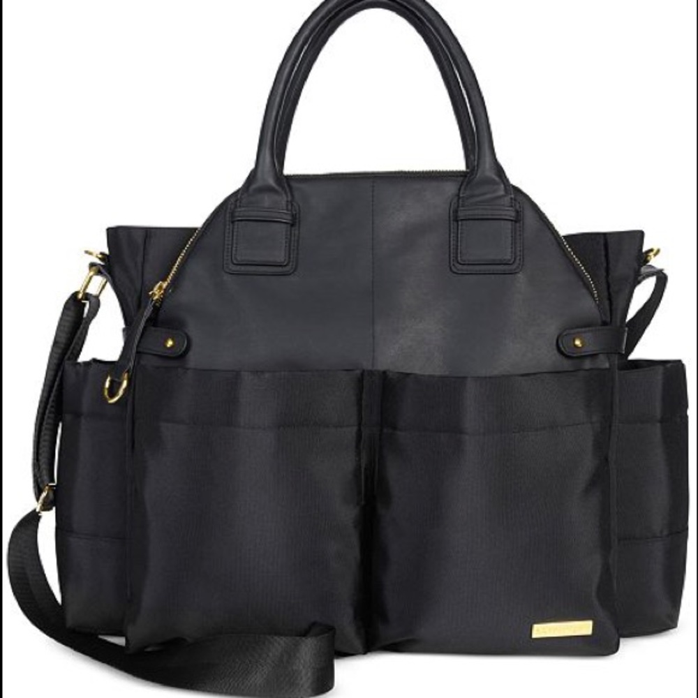 Skip Hop Chelsea Downtown Black & Gold Diaper Bag